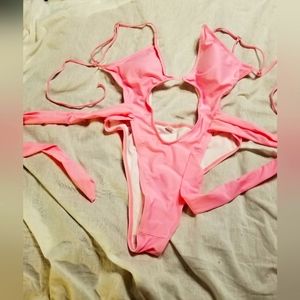 Pink monokini large sexy like new